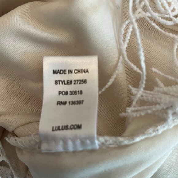 Lulus Kenna White Crochet Lace Sleeveless Bodycon Dress small - Picture 14 of 14